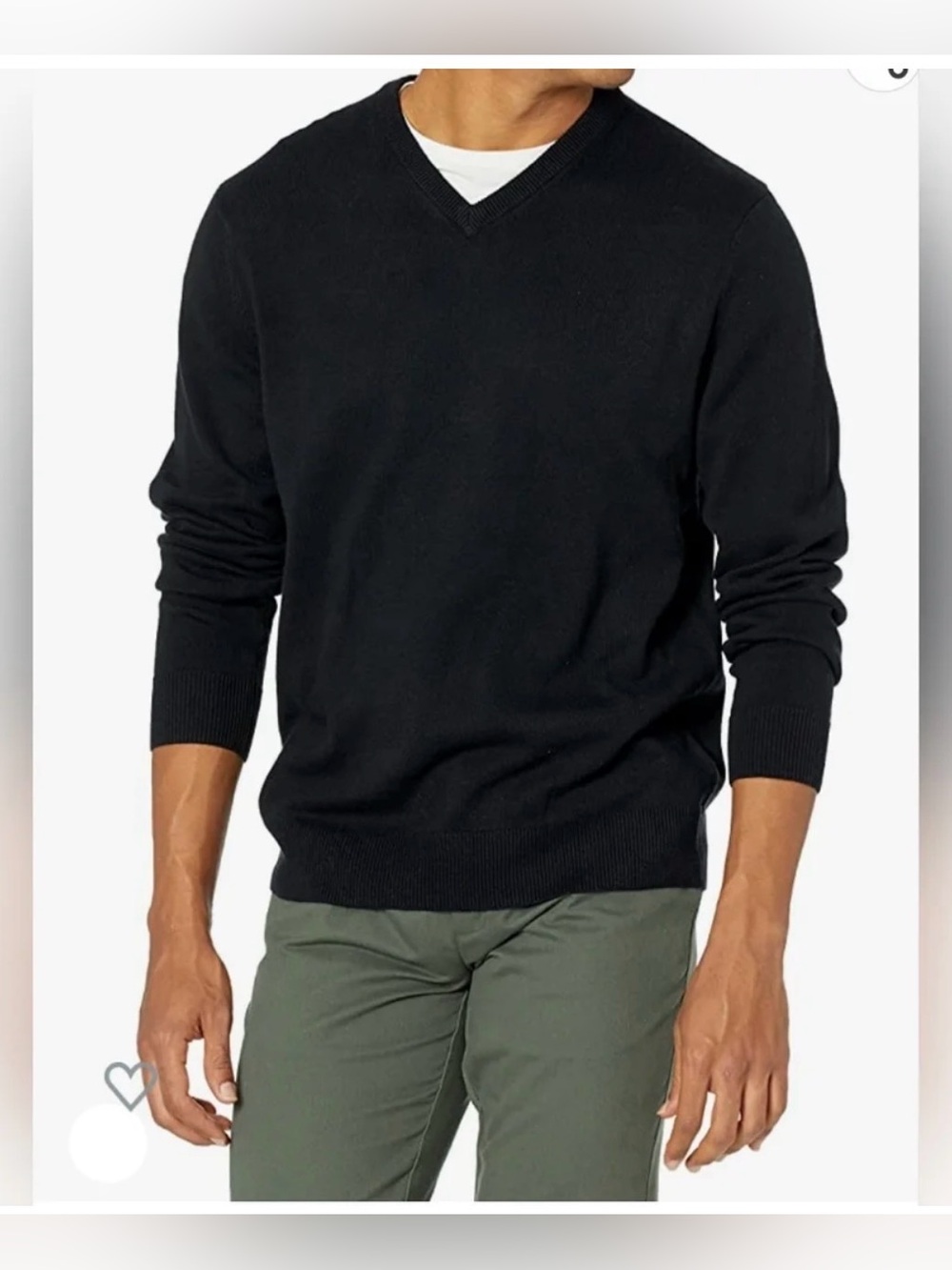 black V-neck pullover sweater manufactured by COBMEX®